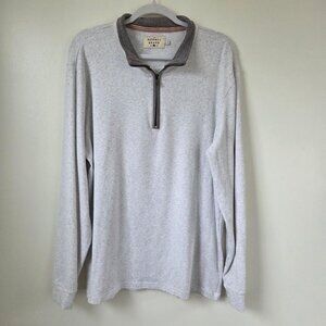 The Normal Brand Heather Light Gray 1/4 Zip Men's Pullover XLT